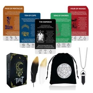 Mystical Tarot Card Set with Black Pouch